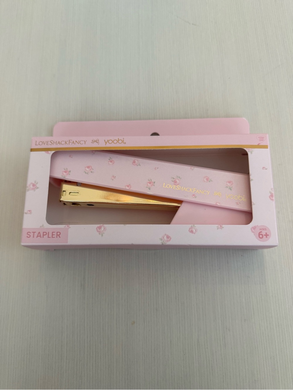 LoveShackFancy x Target - Yoobi Blooming Heirloom Stapler Strawberry Macaroon